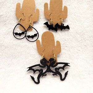 Dragon and Bat Earrings